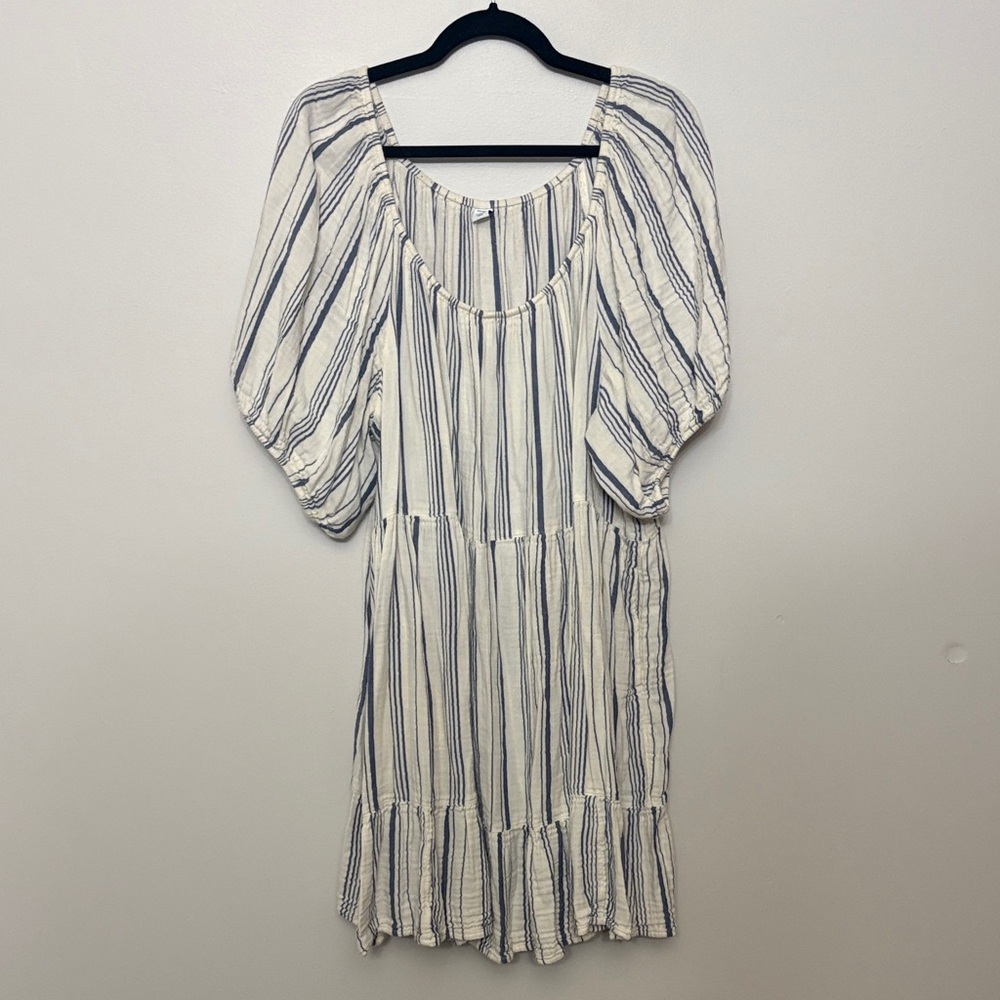 Old Navy Blue and White Striped Mini Dress